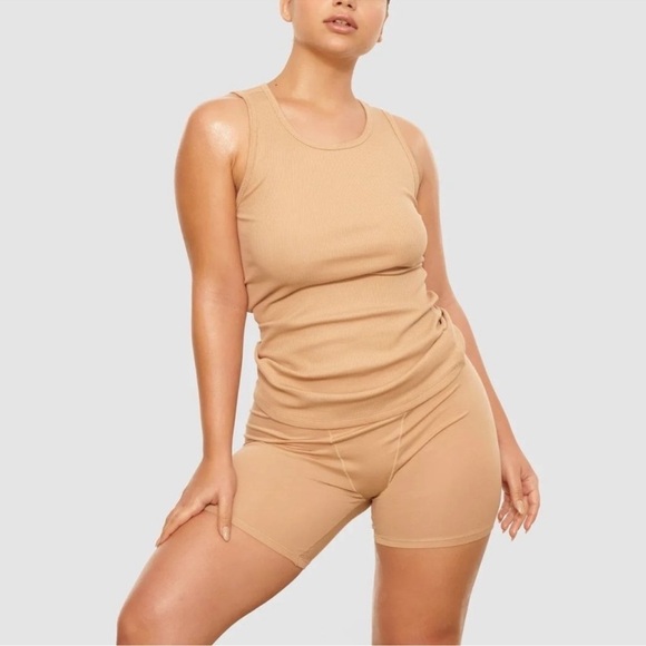 SKIMS Boyfriend Cotton Blend Ribbed Tank Size Small - Picture 3 of 9